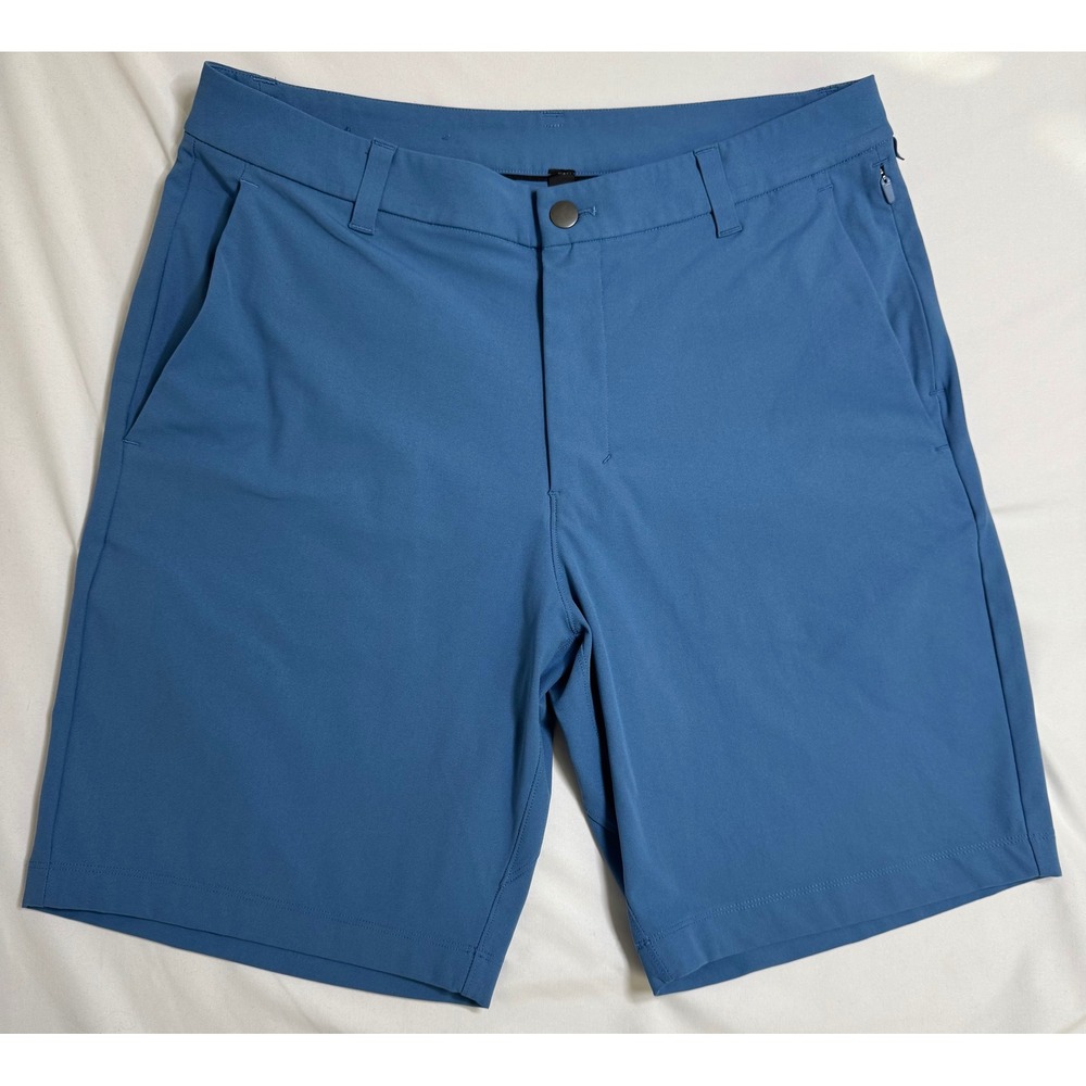 Lululemon Mens Commission Classic 9" Shorts Golf Warpstreme Chino Blue Size 32